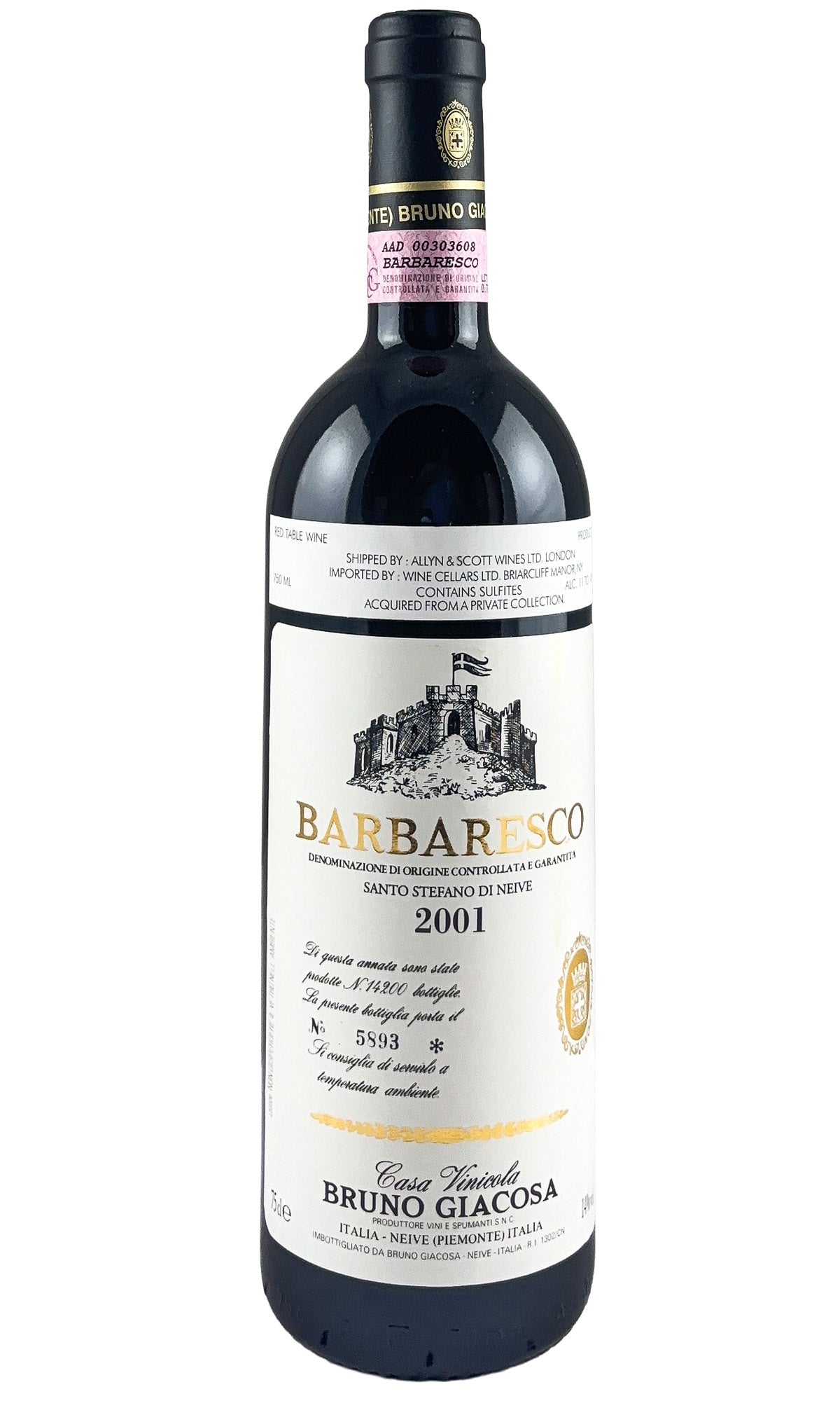 Bottle of Bruno Giacosa, Barbaresco Santo Stefano, 2001 - Red Wine - Flatiron Wines & Spirits - New York