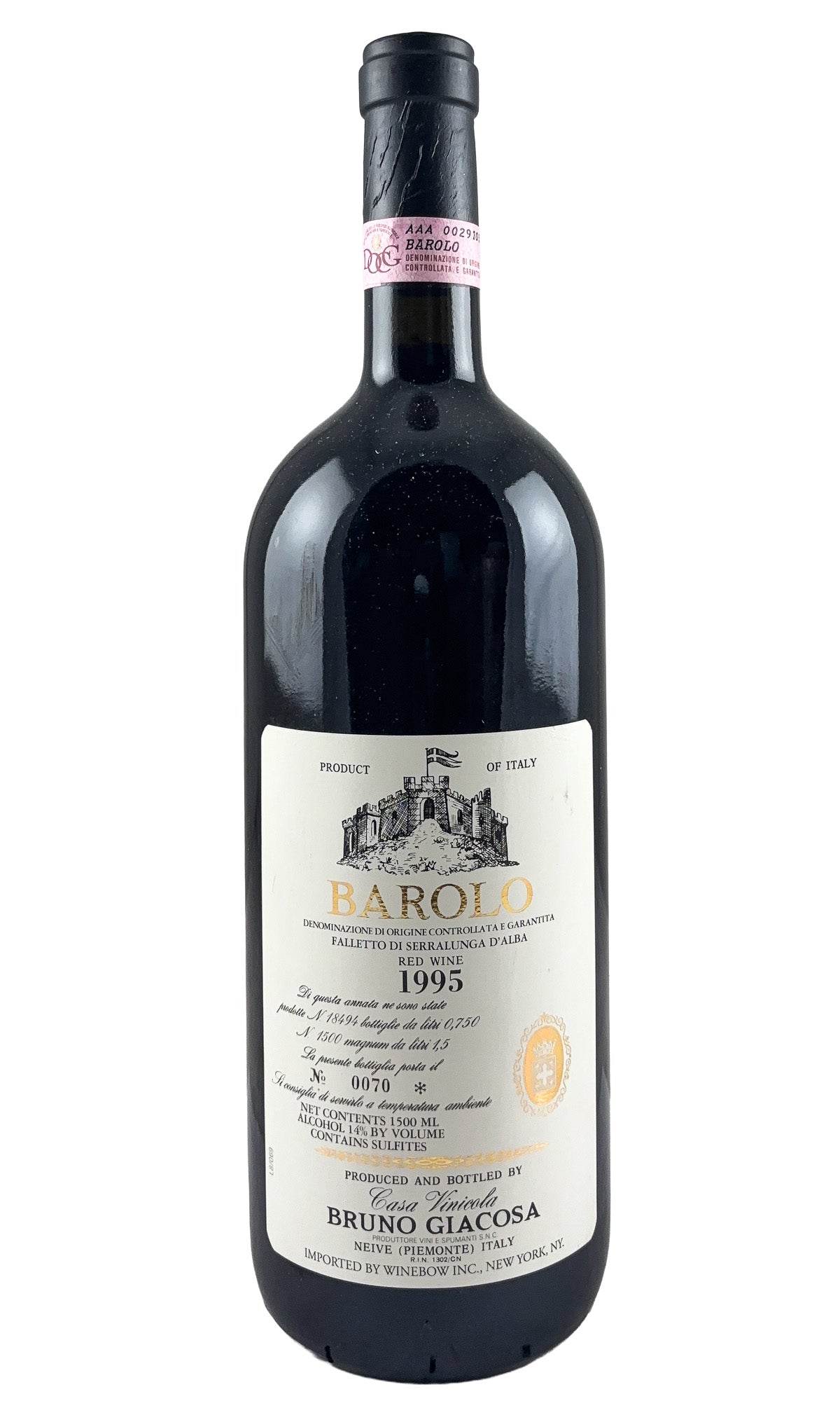 Bottle of Bruno Giacosa, Barolo, 1995 (1.5L) - Red Wine - Flatiron Wines & Spirits - New York