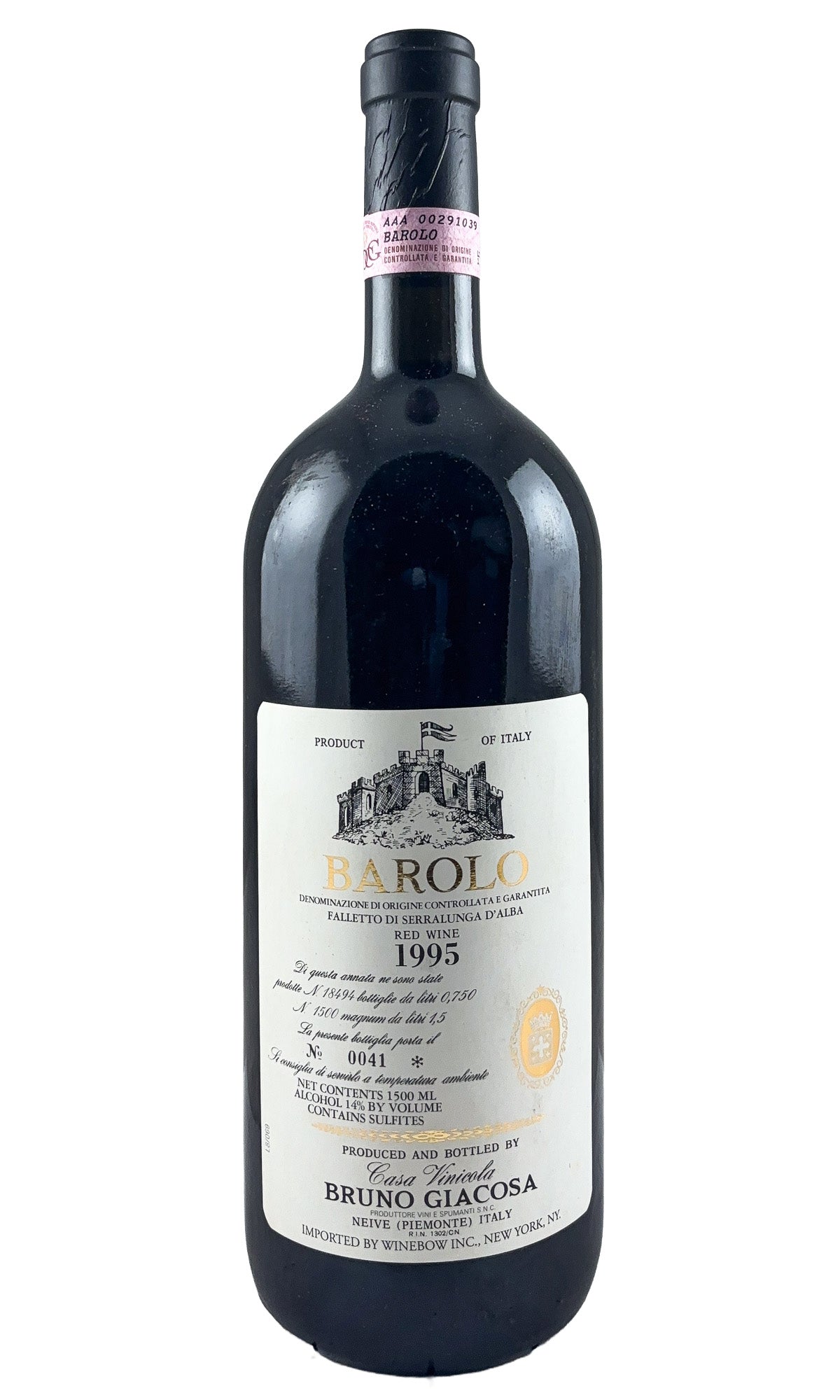 Bottle of Bruno Giacosa, Barolo Falletto di Serralunga d'Alba, 1995 (1.5L) - Red Wine - Flatiron Wines & Spirits - New York