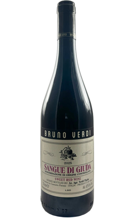 Bottle of Bruno Verdi, Sangue di Giuda "Paradiso" Oltrepo Pavese Rosso Dolce, 2025 - Red Wine - Flatiron Wines & Spirits - New York