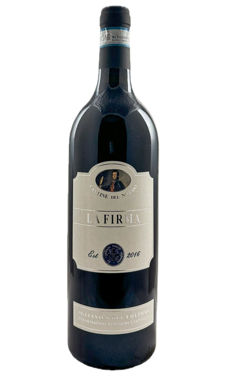 Bottle of Cantine del Notaio, La Firma' Aglianico del Vulture, 2016 - Red Wine - Flatiron Wines & Spirits - New York