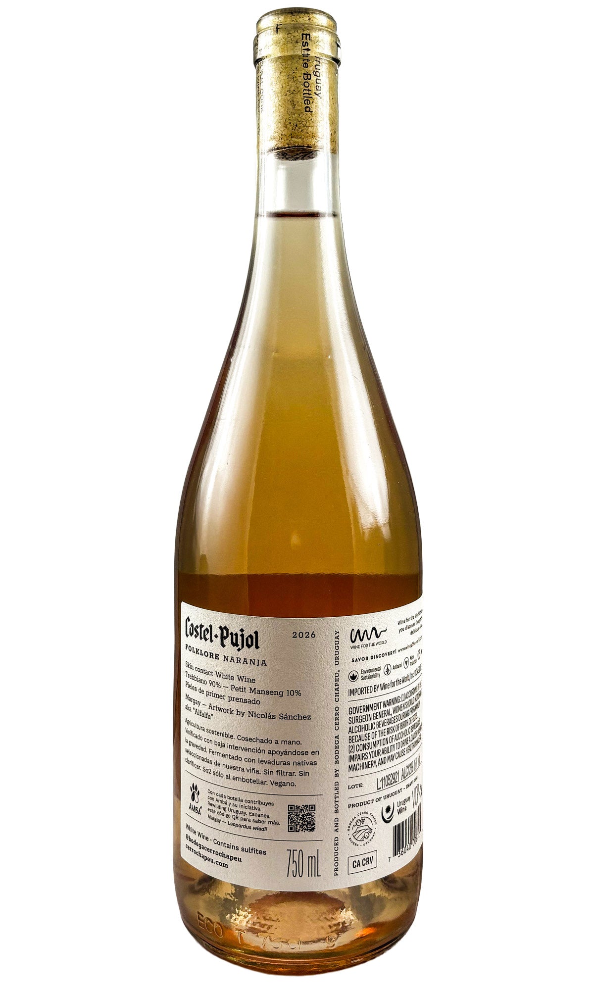 Bottle of Castel Pujol, Folklore Naranja, 2026 - Orange Wine - Flatiron Wines & Spirits - New York