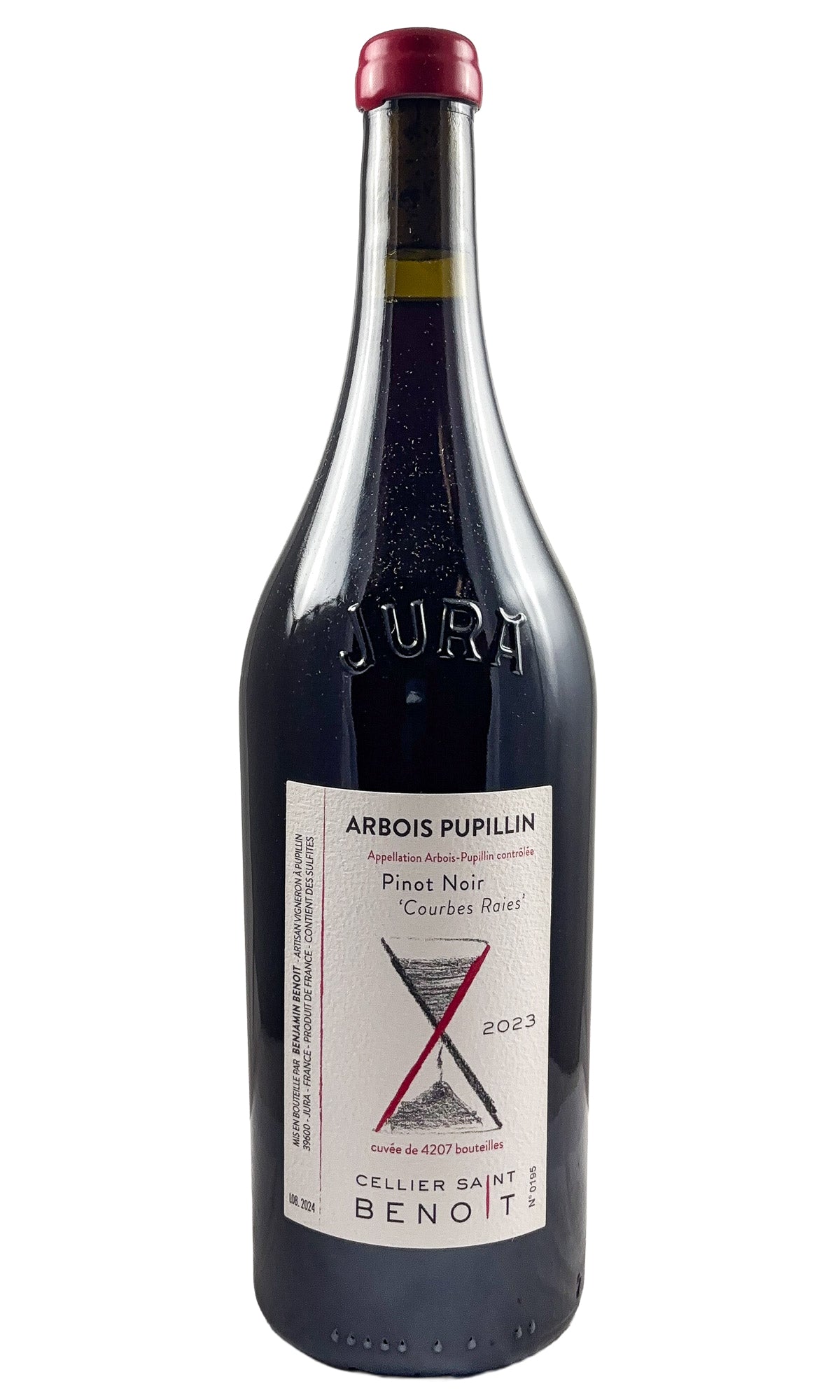 Bottle of Cellier Saint Benoit, Courbes Raies' Pinot Noir, 2023 - Red Wine - Flatiron Wines & Spirits - New York