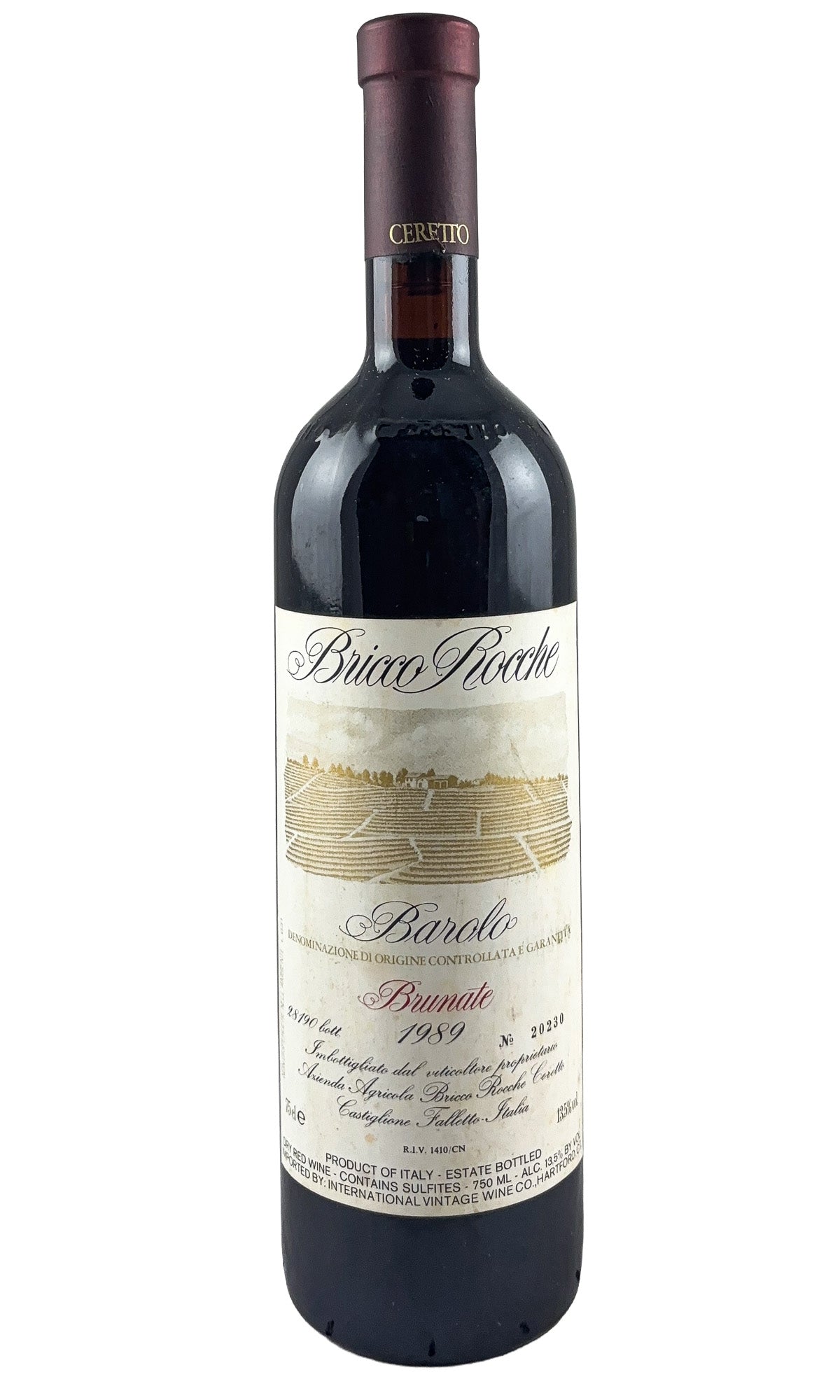 Bottle of Ceretto, Barolo Brunate, 1989 - Red Wine - Flatiron Wines & Spirits - New York
