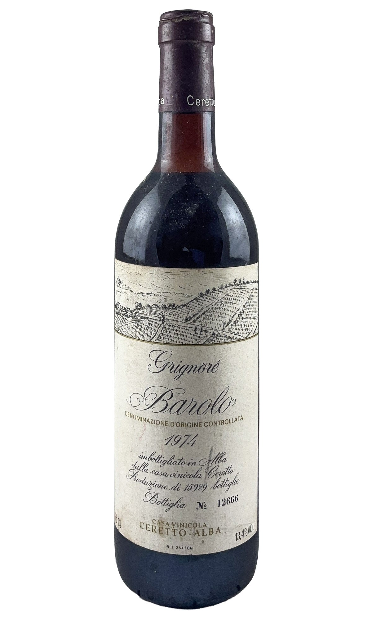 Bottle of Cerreto, Barolo Grignore, 1974 - Red Wine - Flatiron Wines & Spirits - New York