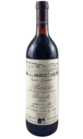 Bottle of Cerreto, Barolo Zonchetta Brunate, 1978 - Red Wine - Flatiron Wines & Spirits - New York
