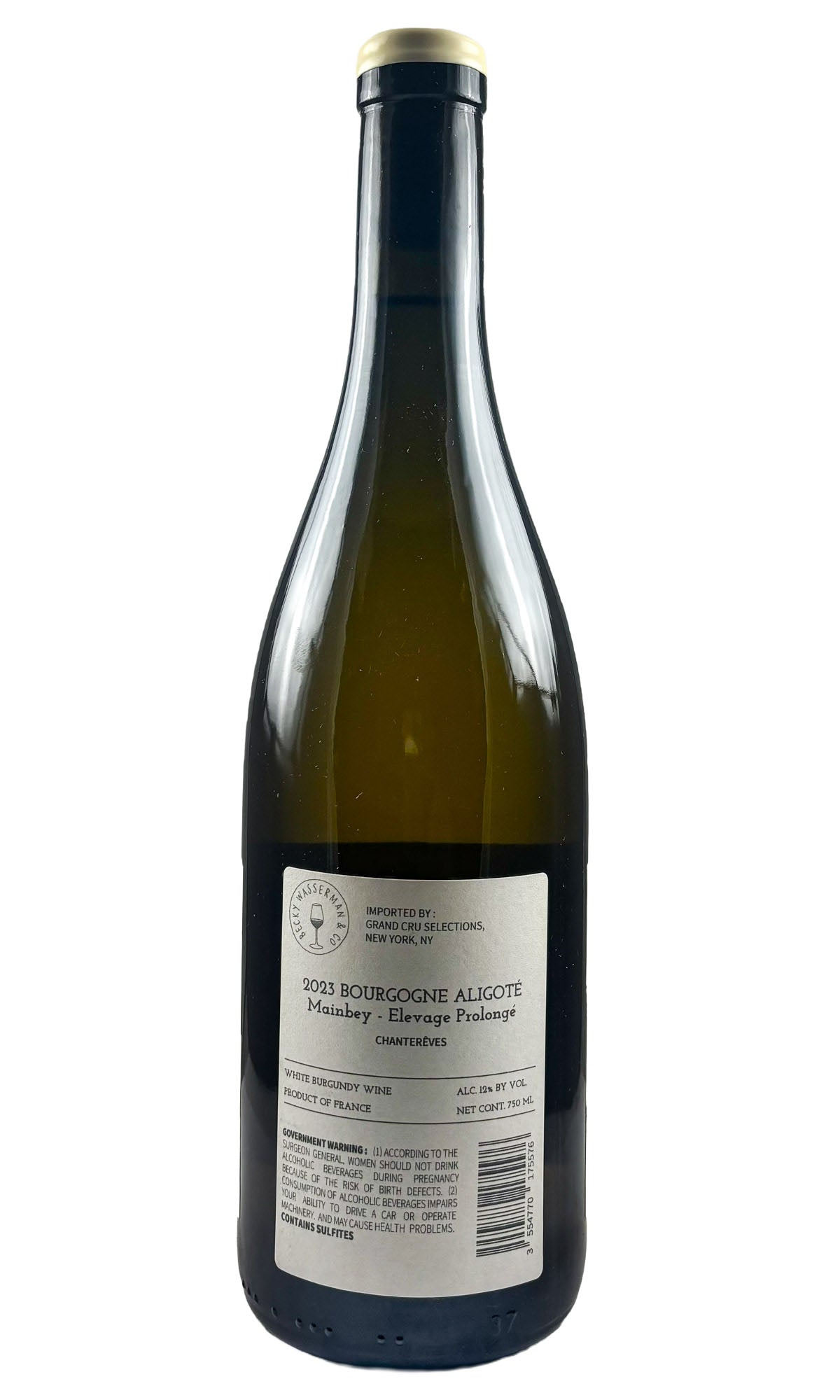 Bottle of Chantereves, Bourgogne Aligote Mainbey, 2023 - White Wine - Flatiron Wines & Spirits - New York
