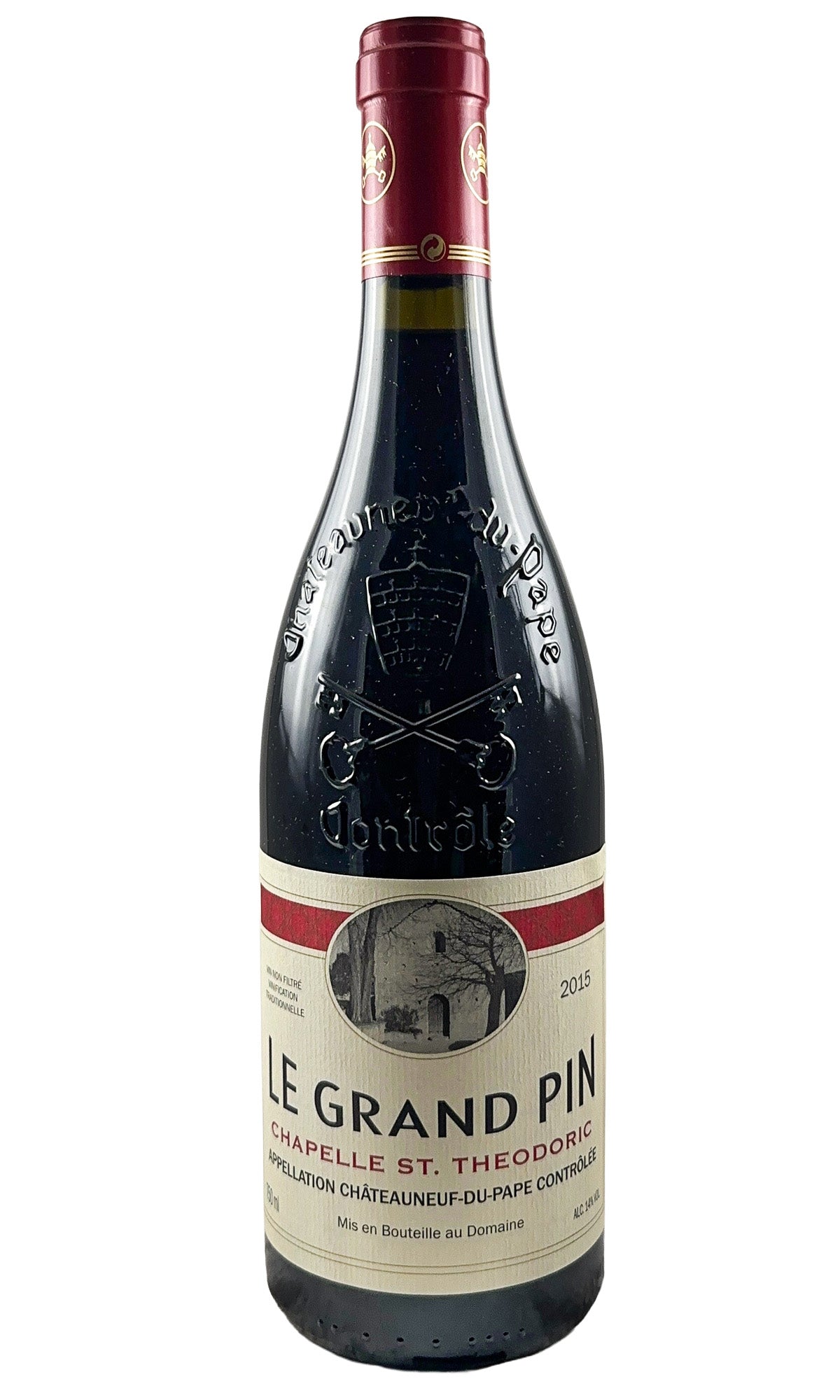 Bottle of Chapelle Saint Theodoric, Chateauneuf-du-Pape Le Grand Pin, 2015 - Red Wine - Flatiron Wines & Spirits - New York