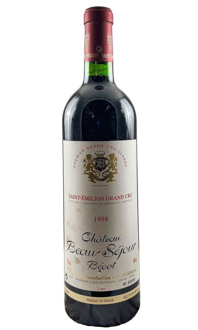 Bottle of Chateau Beau-Sejour Becot, Saint-Emilion (lightly scuffed labels), 1998 - Red Wine - Flatiron Wines & Spirits - New York