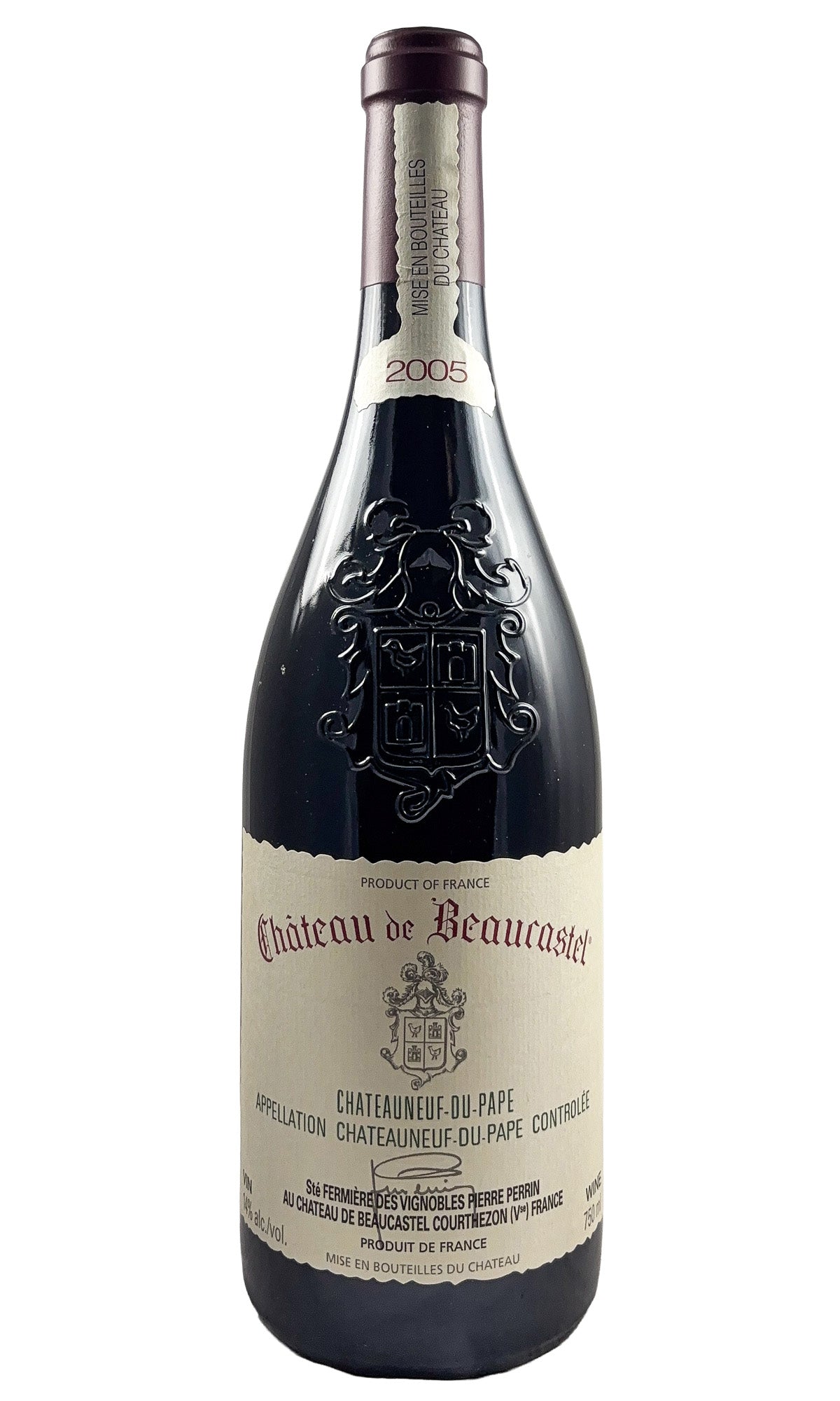 Bottle of Chateau Beaucastel, Chateauneuf du Pape, 2005 - Red Wine - Flatiron Wines & Spirits - New York