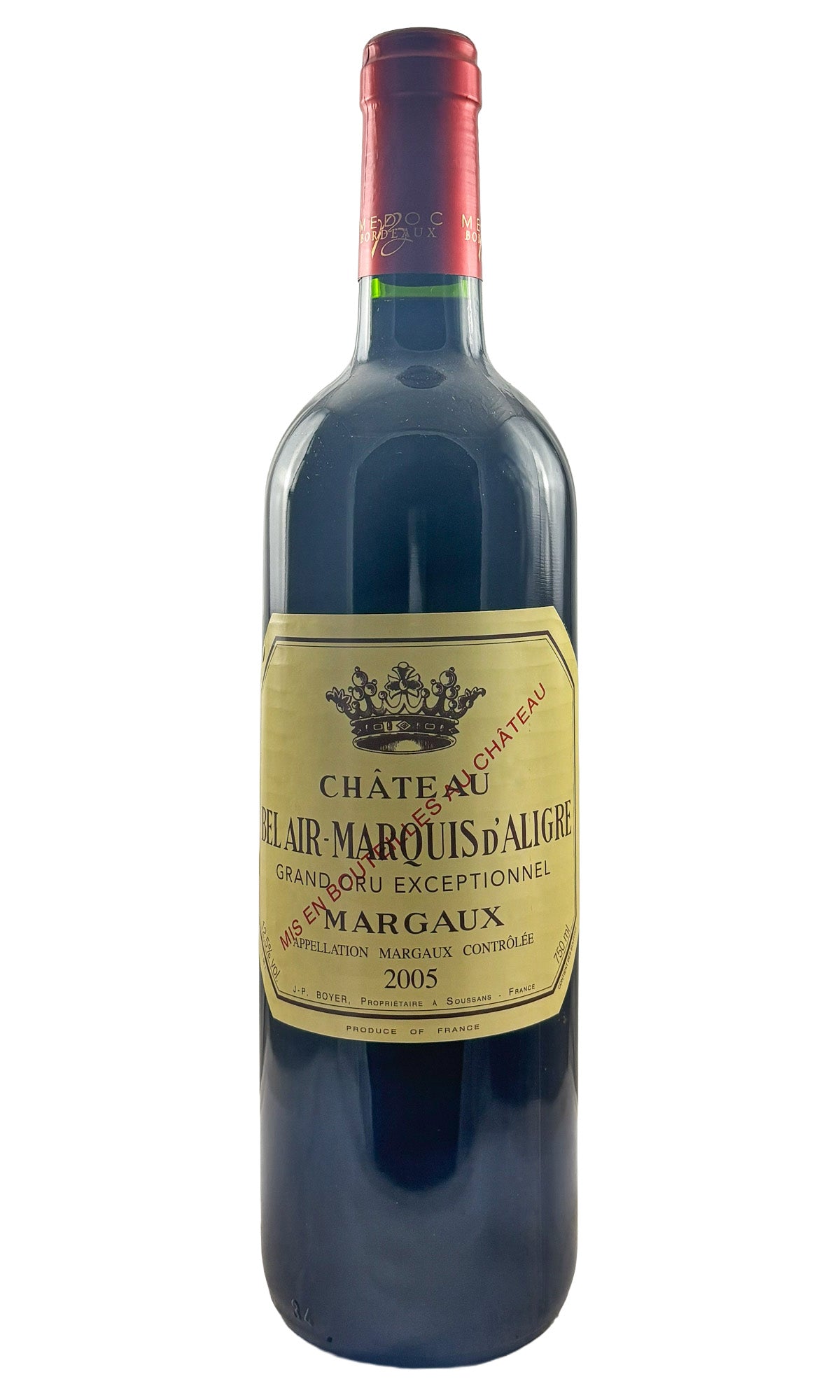 Bottle of Chateau Bel-Air Marquis d'Aligre, Margaux, 2005 - Red Wine - Flatiron Wines & Spirits - New York