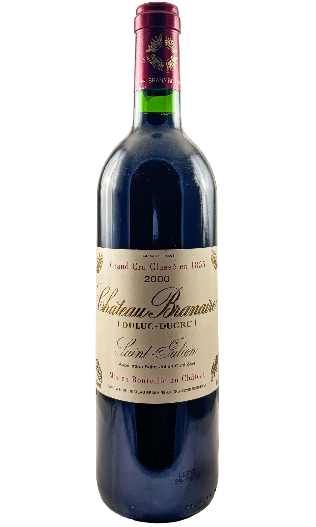 Bottle of Chateau Branaire-Ducru, Saint-Julien, 2000 - Red Wine - Flatiron Wines & Spirits - New York