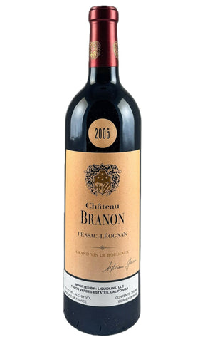 Bottle of Chateau Branon, Pessac-Leognan, 2005 - Red Wine - Flatiron Wines & Spirits - New York