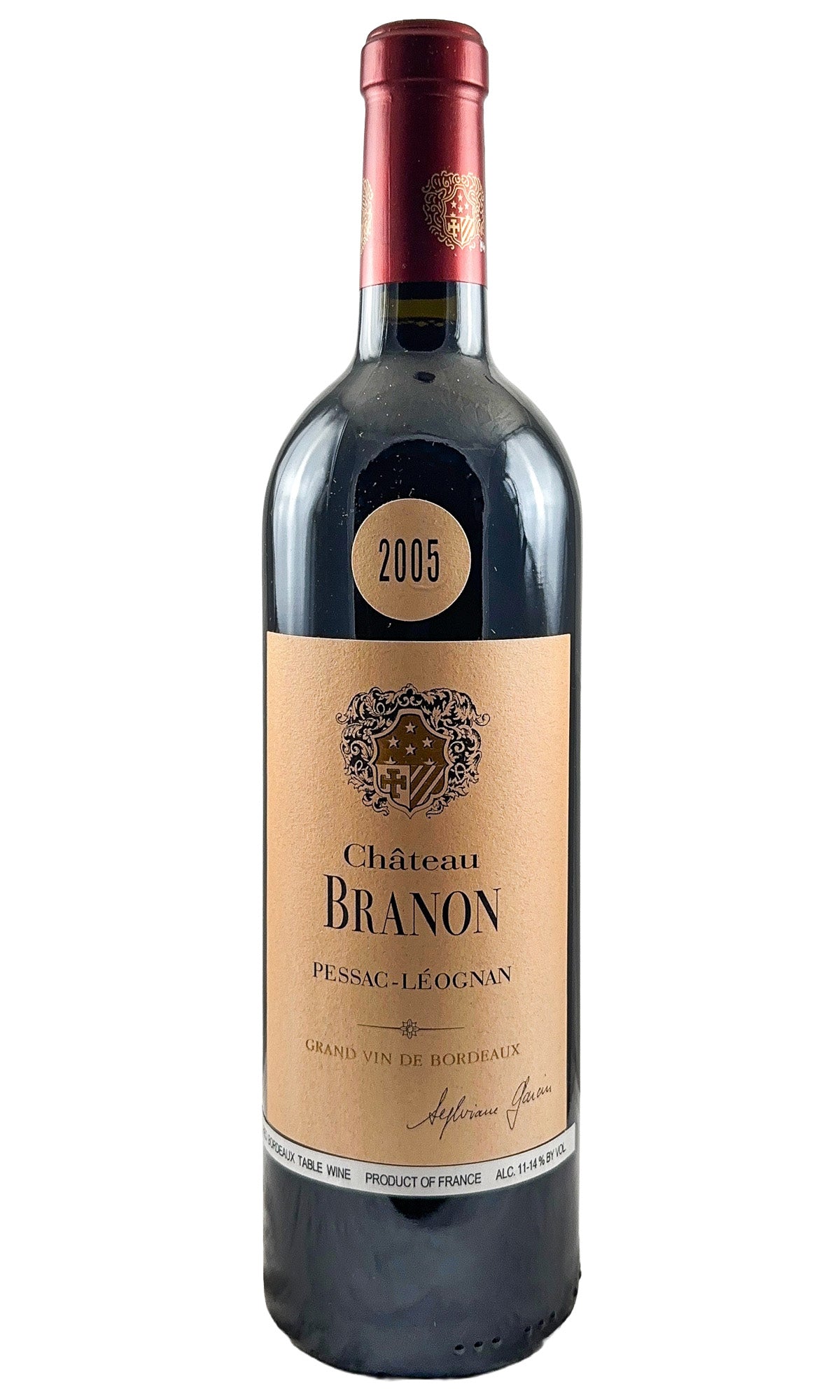 Bottle of Chateau Branon, Pessac-Leognan, 2005 - Red Wine - Flatiron Wines & Spirits - New York