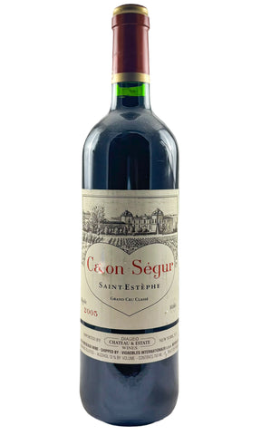 Bottle of Chateau Calon Segur, Saint-Estephe, 2005 - Red Wine - Flatiron Wines & Spirits - New York