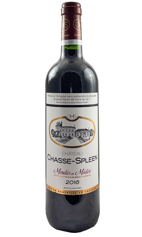 Bottle of Chateau Chasse-Spleen, Moulis-en-Medoc, 2016 - Red Wine - Flatiron Wines & Spirits - New York