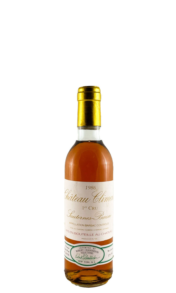 Bottle of Chateau Climens, Sauternes, 1986 (375ml) - Dessert Wine - Flatiron Wines & Spirits - New York