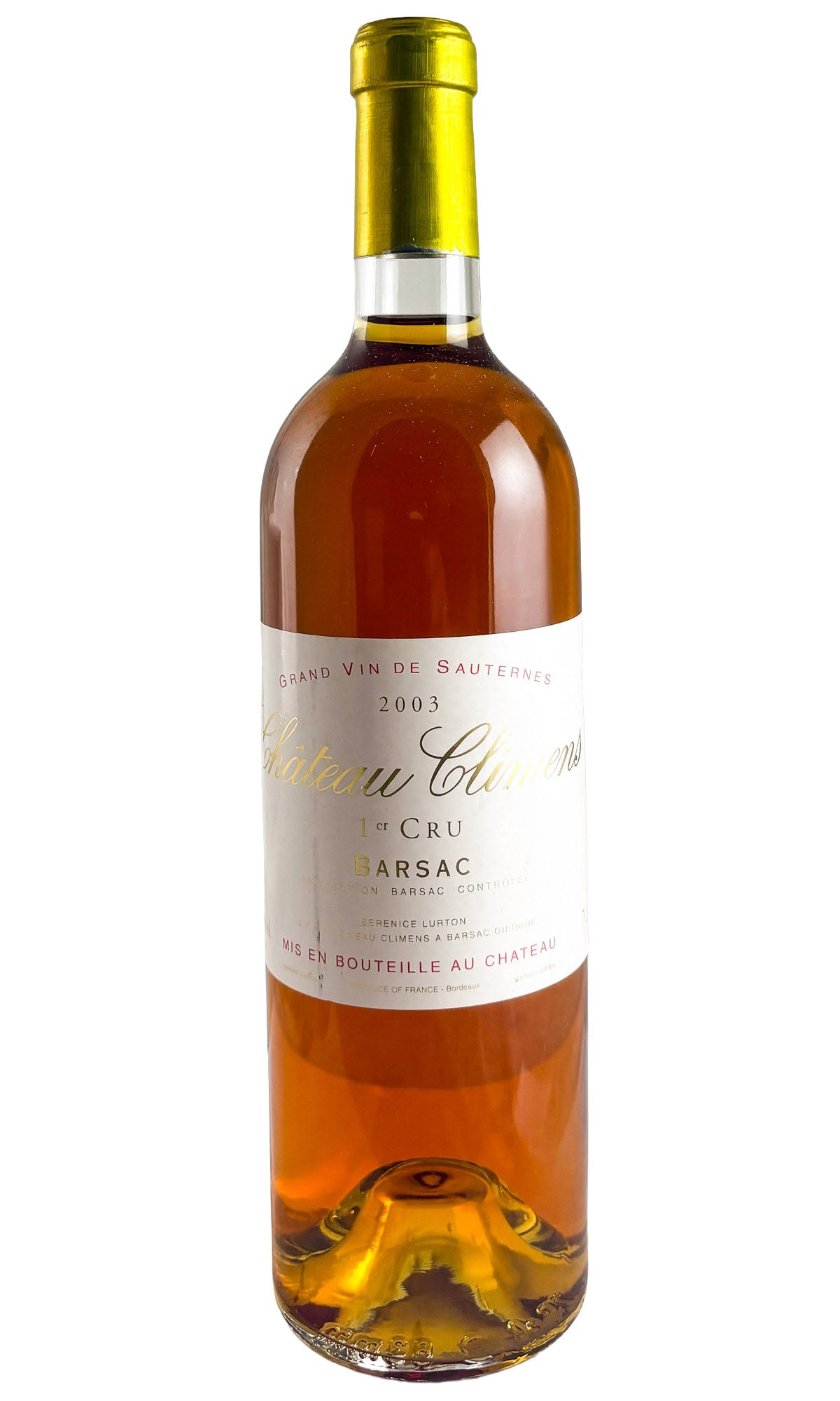 Bottle of Chateau Climens, Sauternes, 2003 - Dessert Wine - Flatiron Wines & Spirits - New York