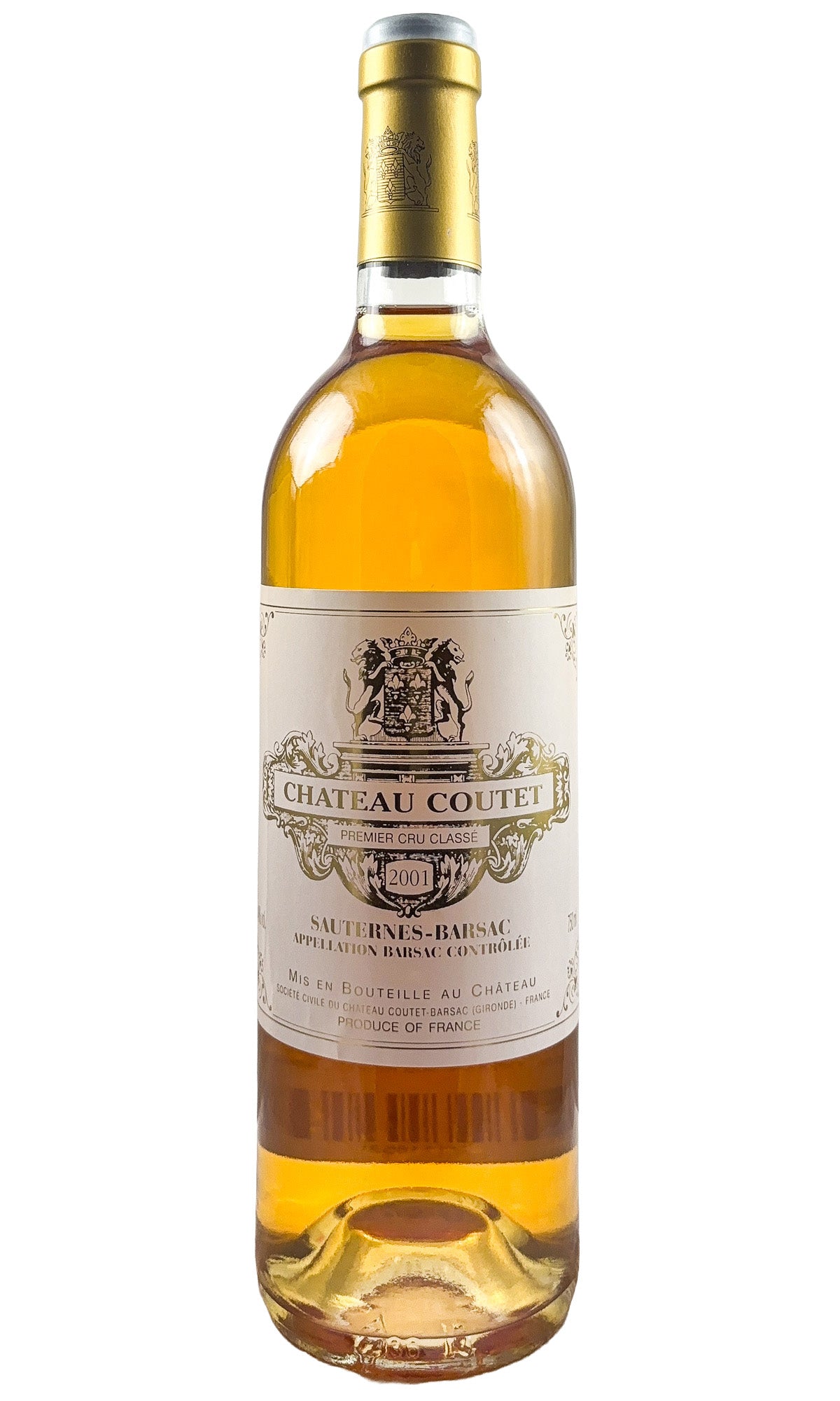 Bottle of Chateau Coutet, Sauternes (Barsac), 2001 - Dessert Wine - Flatiron Wines & Spirits - New York