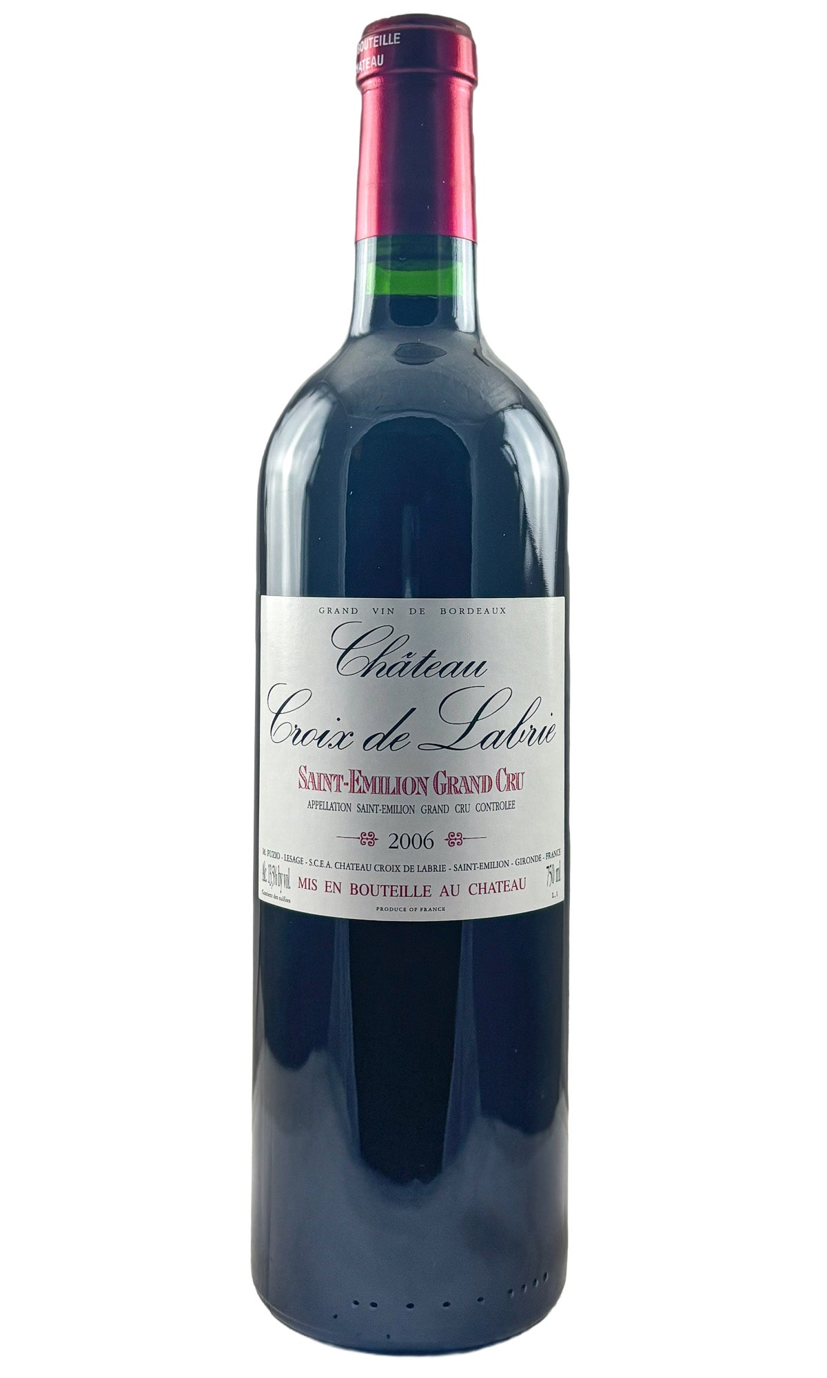 Bottle of Chateau Croix de Labrie, Saint-Emilion, 2006 - Red Wine - Flatiron Wines & Spirits - New York