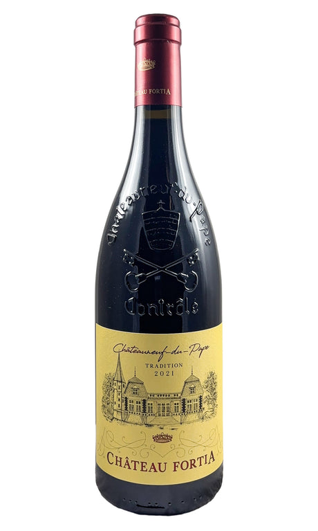 Bottle of Chateau Fortia, Chateauneuf-du-Pape Tradition Rouge, 2021 - Red Wine - Flatiron Wines & Spirits - New York