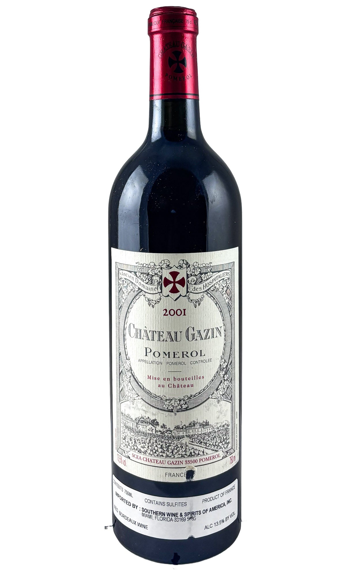 Bottle of Chateau Gazin, Pomerol, 2001 - Red Wine - Flatiron Wines & Spirits - New York