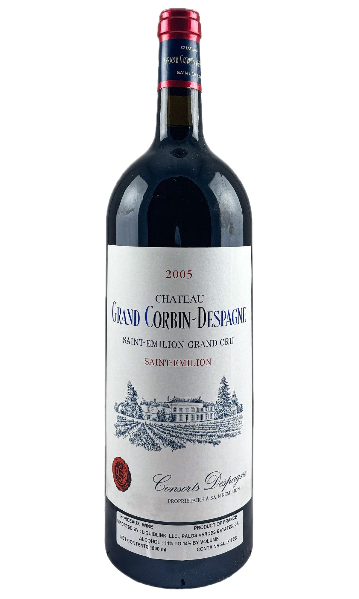 Bottle of Chateau Grand Corbin, Despagne Saint-Emilion Grand Cru, 2005 (1.5L) - Red Wine - Flatiron Wines & Spirits - New York