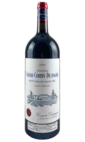 Bottle of Chateau Grand Corbin, Despagne Saint-Emilion Grand Cru, 2005 (1.5L) - Red Wine - Flatiron Wines & Spirits - New York