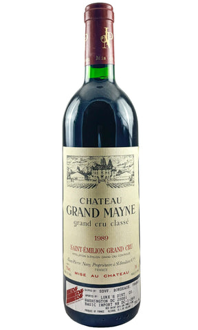 Bottle of Chateau Grand Mayne, Saint Emilion, 1989 - Red Wine - Flatiron Wines & Spirits - New York