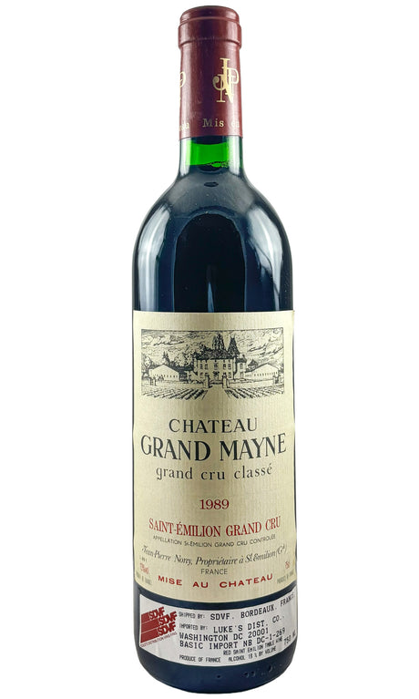 Bottle of Chateau Grand Mayne, Saint Emilion, 1989 - Red Wine - Flatiron Wines & Spirits - New York