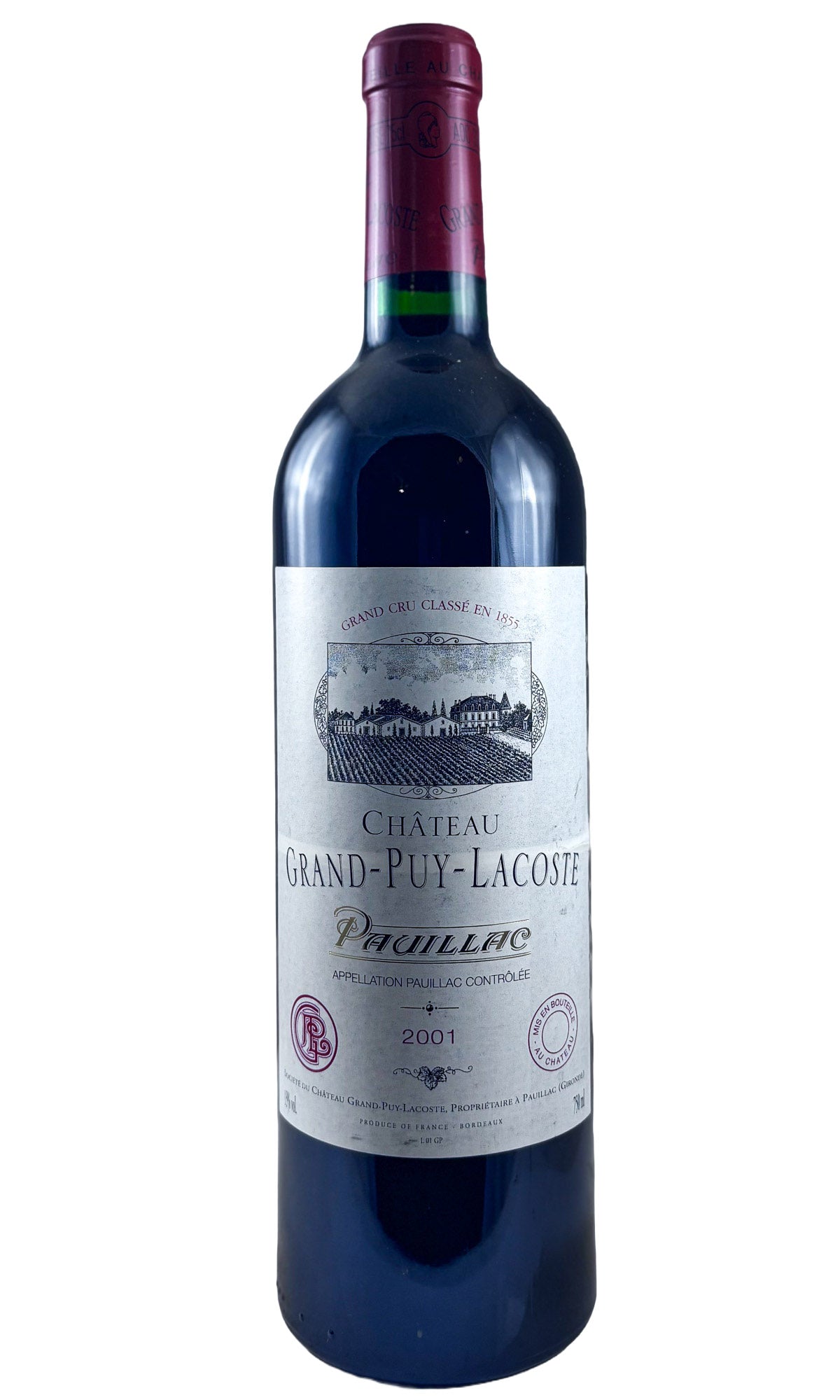 Bottle of Chateau Grand-Puy-Lacoste, Pauillac, 2001 - Red Wine - Flatiron Wines & Spirits - New York