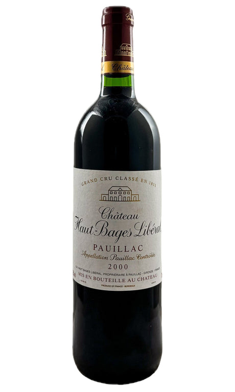 Bottle of Chateau Haut-Bages Liberal, Grand Cru Pauillac, 2000 - Red Wine - Flatiron Wines & Spirits - New York