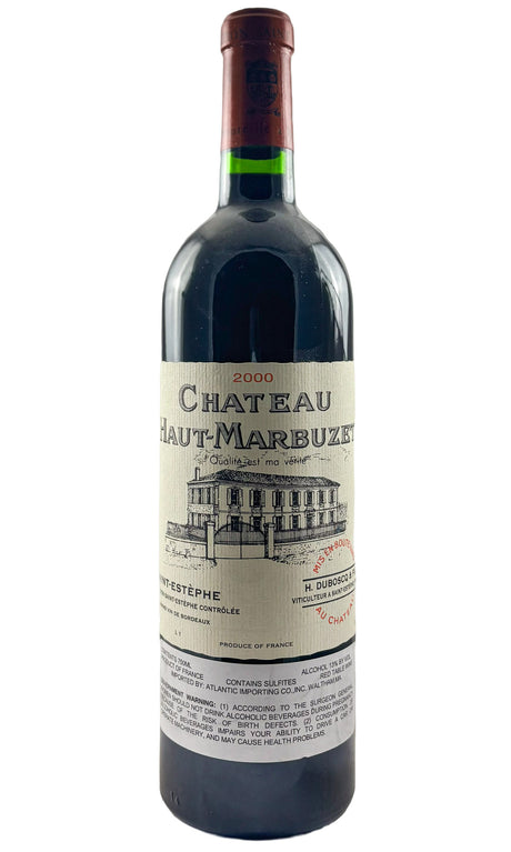Bottle of Chateau Haut Marbuzet, Saint-Estephe, 2000 - Red Wine - Flatiron Wines & Spirits - New York