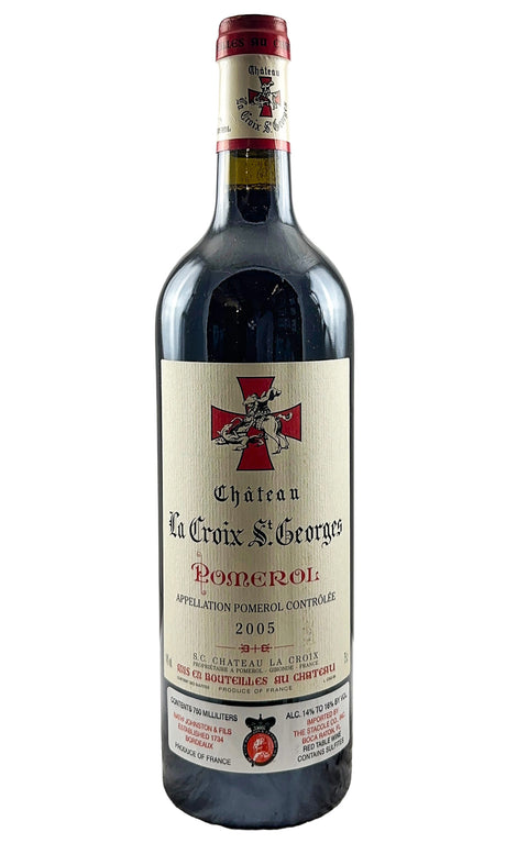 Bottle of Chateau La Croix de Saint-Georges, Pomerol, 2005 - Red Wine - Flatiron Wines & Spirits - New York