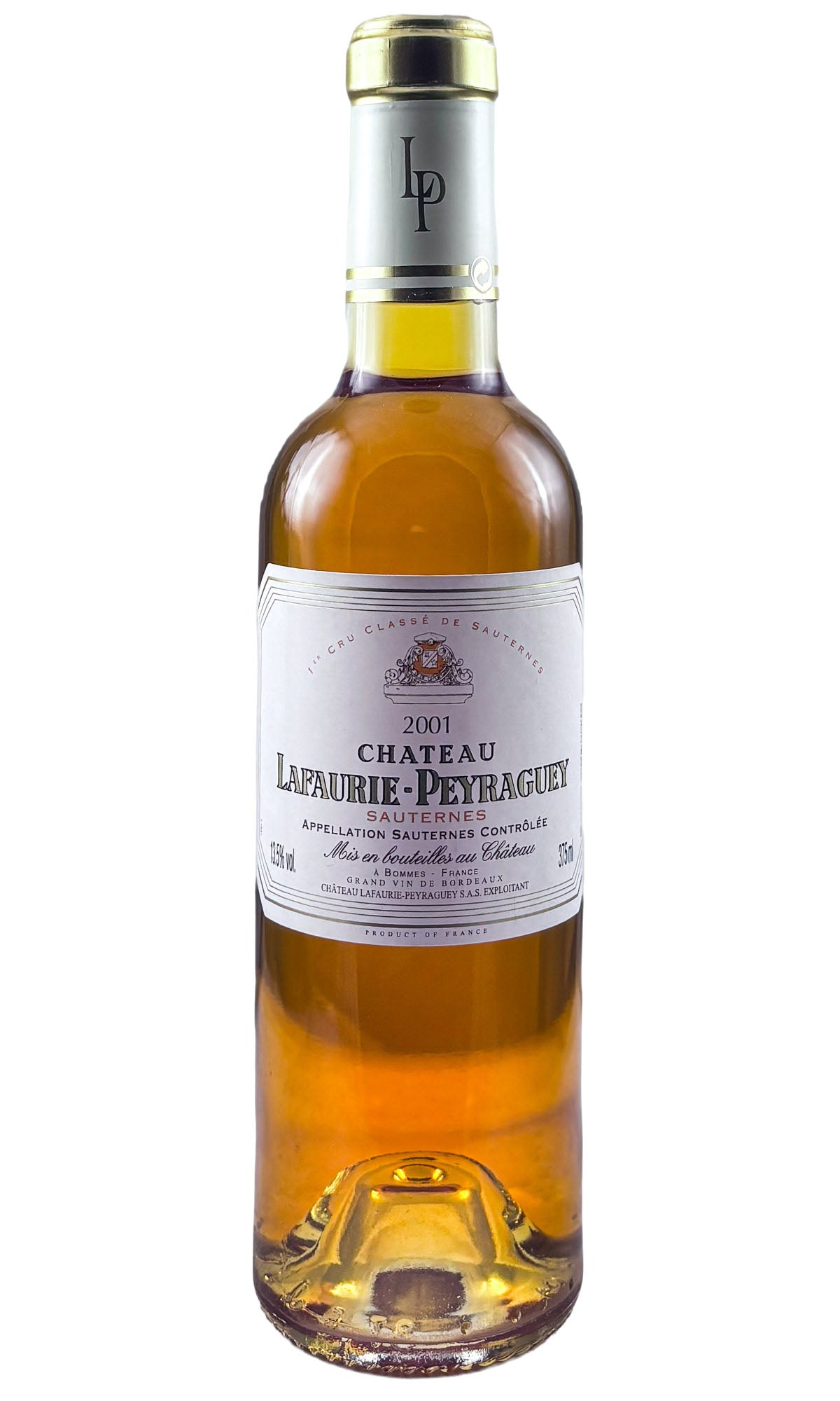 Bottle of Chateau Lafaurie Peyraguey, Sauternes, 2001 (375ml) - Dessert Wine - Flatiron Wines & Spirits - New York