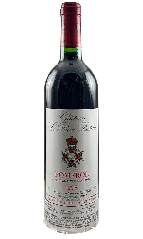 Bottle of Chateau Le Bon Pasteur, Pomerol, 1998 - Red Wine - Flatiron Wines & Spirits - New York