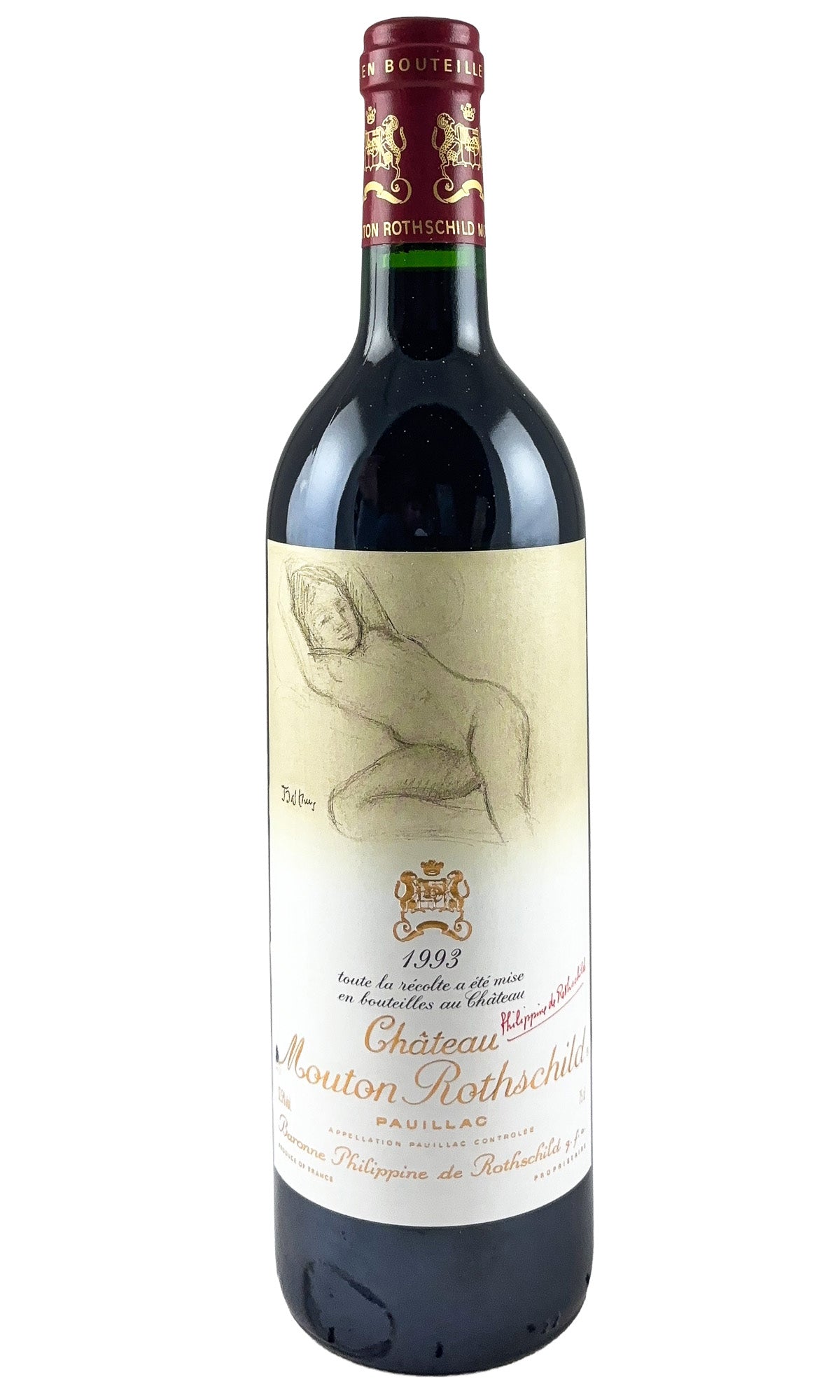 Bottle of Chateau Mouton Rothschild, Pauillac, 1993 - Red Wine - Flatiron Wines & Spirits - New York