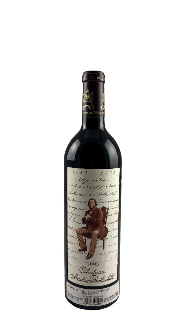 Bottle of Chateau Mouton-Rothschild, Pauillac, 2003 - Red Wine - Flatiron Wines & Spirits - New York