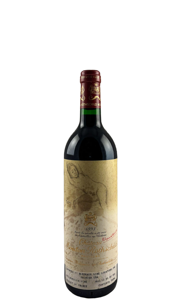 Bottle of Chateau Mouton-Rothschild, Pauillac European Label, 1993 - Red Wine - Flatiron Wines & Spirits - New York