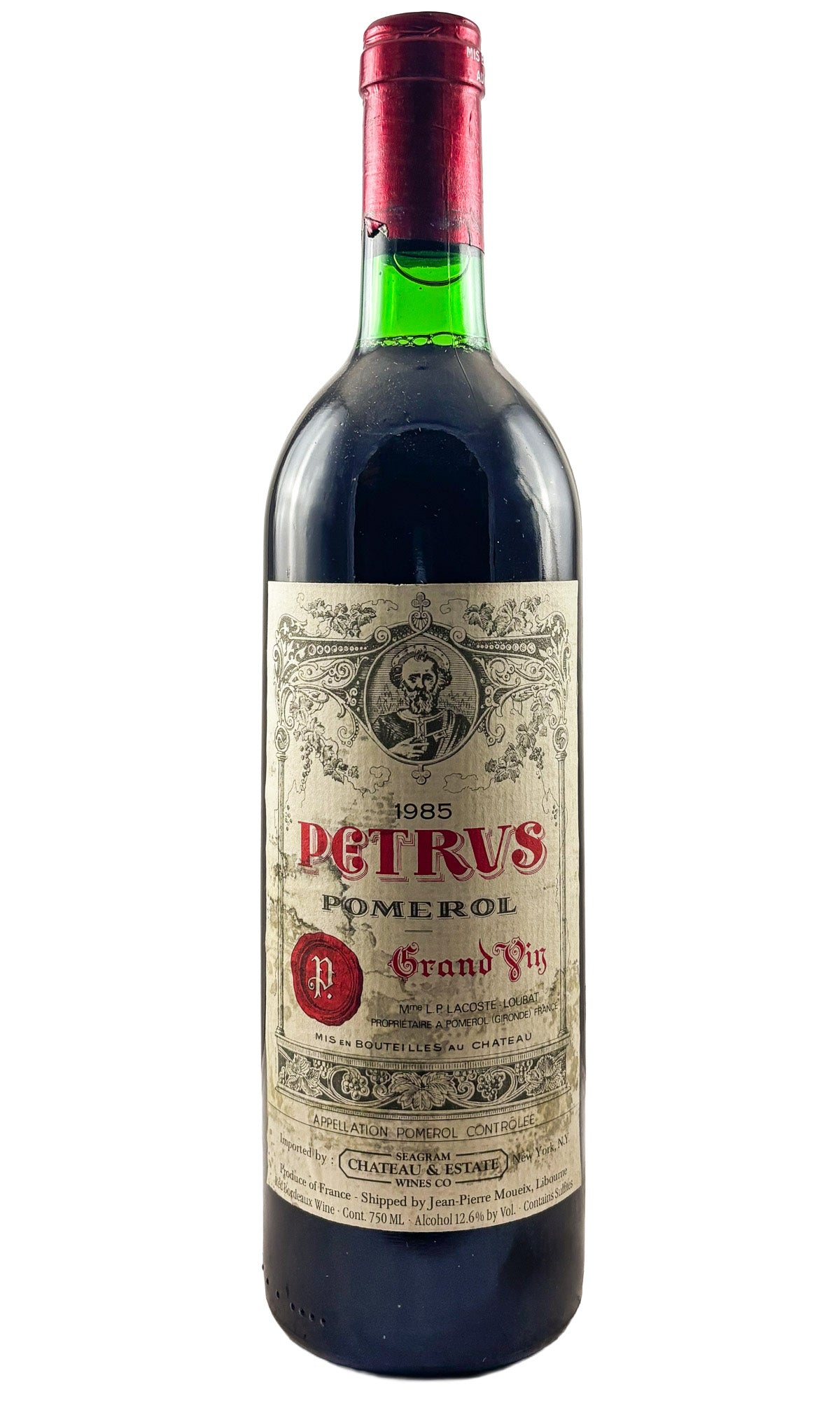 Bottle of Chateau Petrus, Pomerol, 1985 - Red Wine - Flatiron Wines & Spirits - New York