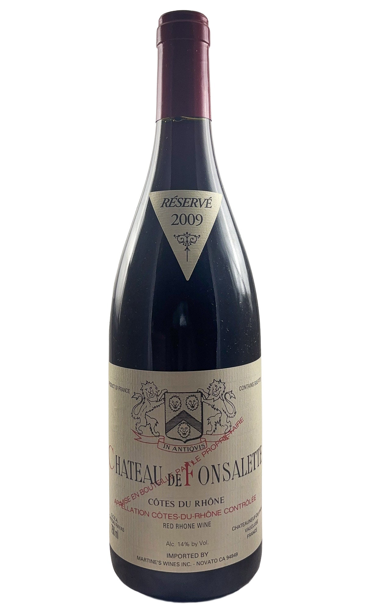 Bottle of Chateau Rayas, Chateauneuf-du-Pape Chateau de Fonsalette, 2009 - Red Wine - Flatiron Wines & Spirits - New York