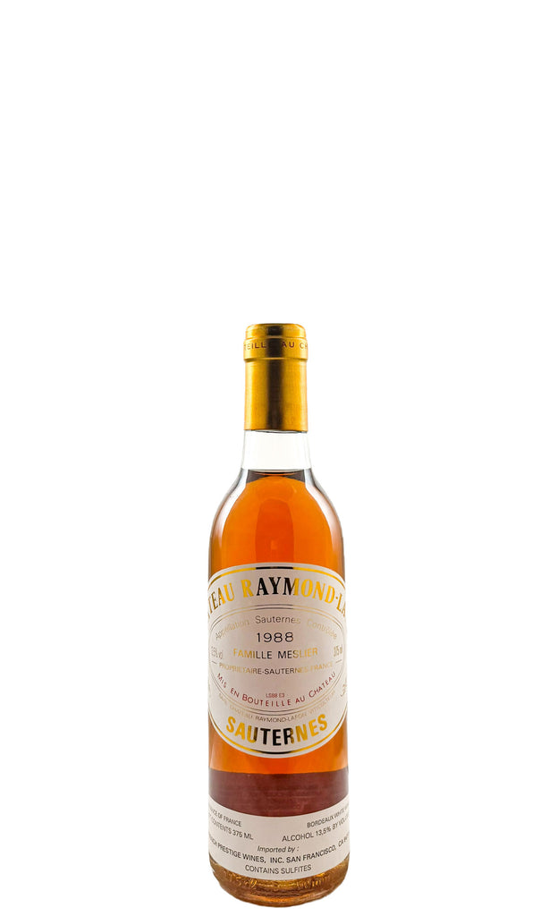 Bottle of Chateau Raymond-Lafon, Sauternes, 1988 (375ml) - Dessert Wine - Flatiron Wines & Spirits - New York