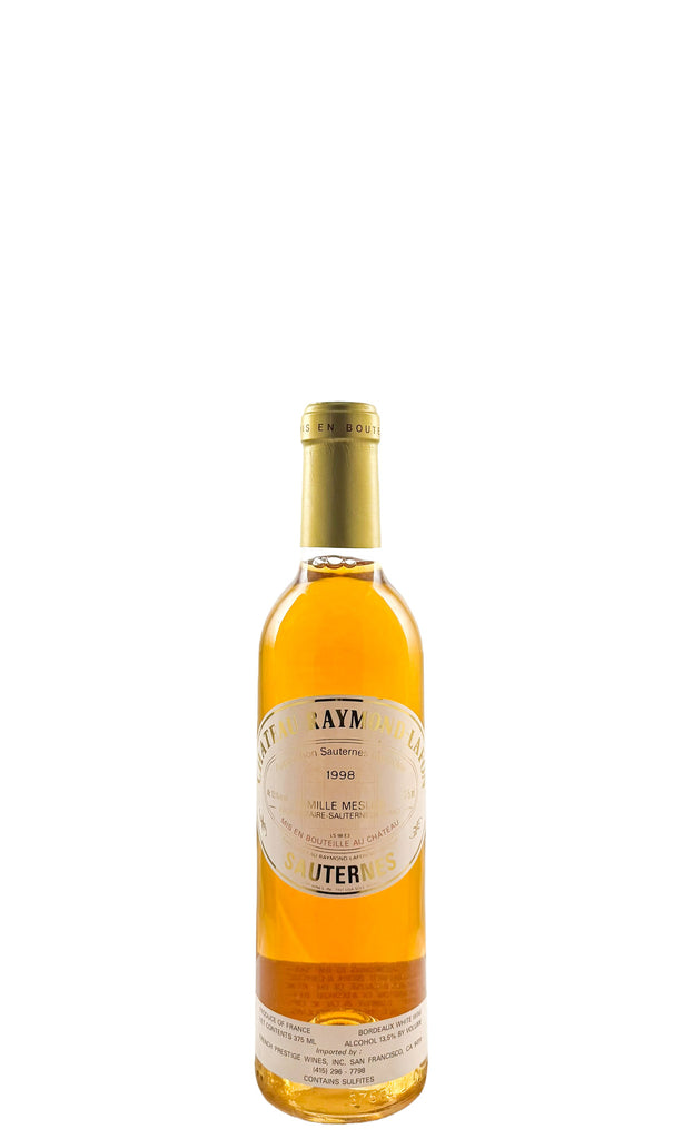 Bottle of Chateau Raymond-Lafon, Sauternes, 1998 (375ml) - Dessert Wine - Flatiron Wines & Spirits - New York