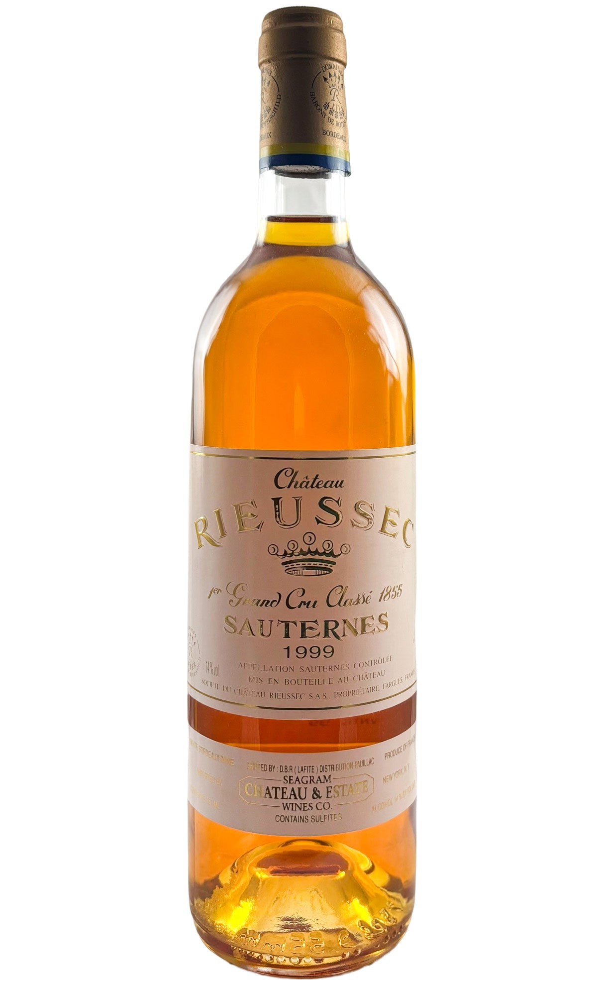 Bottle of Chateau Rieussec, Sauternes, 1999 - Dessert Wine - Flatiron Wines & Spirits - New York