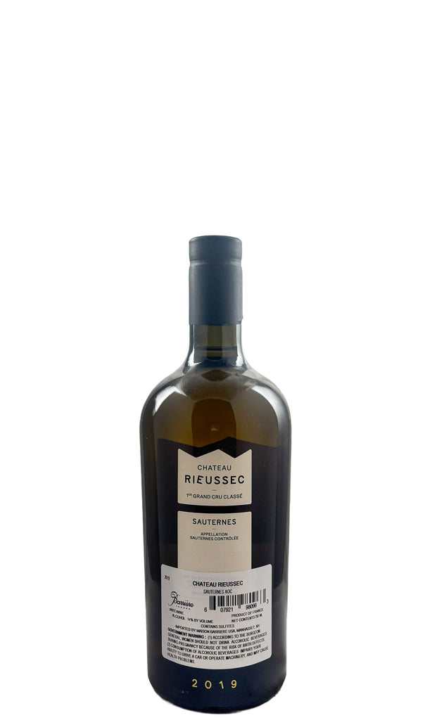 Bottle of Chateau Rieussec, Sauternes, 2019 - Dessert Wine - Flatiron Wines & Spirits - New York