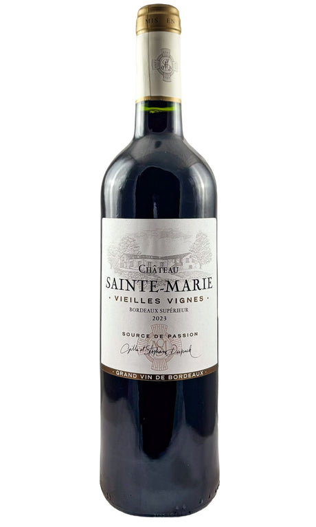 Bottle of Chateau Sainte-Marie, Bordeaux Superieur Vieilles Vignes, 2023 - Red Wine - Flatiron Wines & Spirits - New York