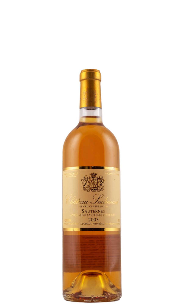 Bottle of Chateau Suduiraut, Sauternes, 2003 - Dessert Wine - Flatiron Wines & Spirits - New York