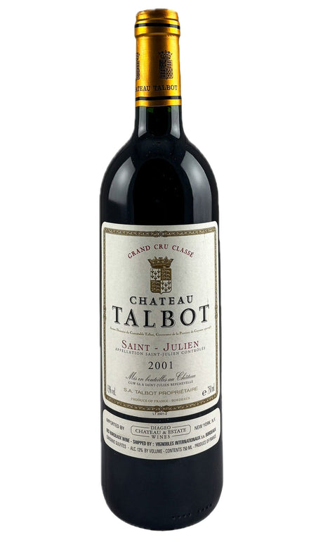 Bottle of Chateau Talbot, Saint-Julien, 2001 - Red Wine - Flatiron Wines & Spirits - New York