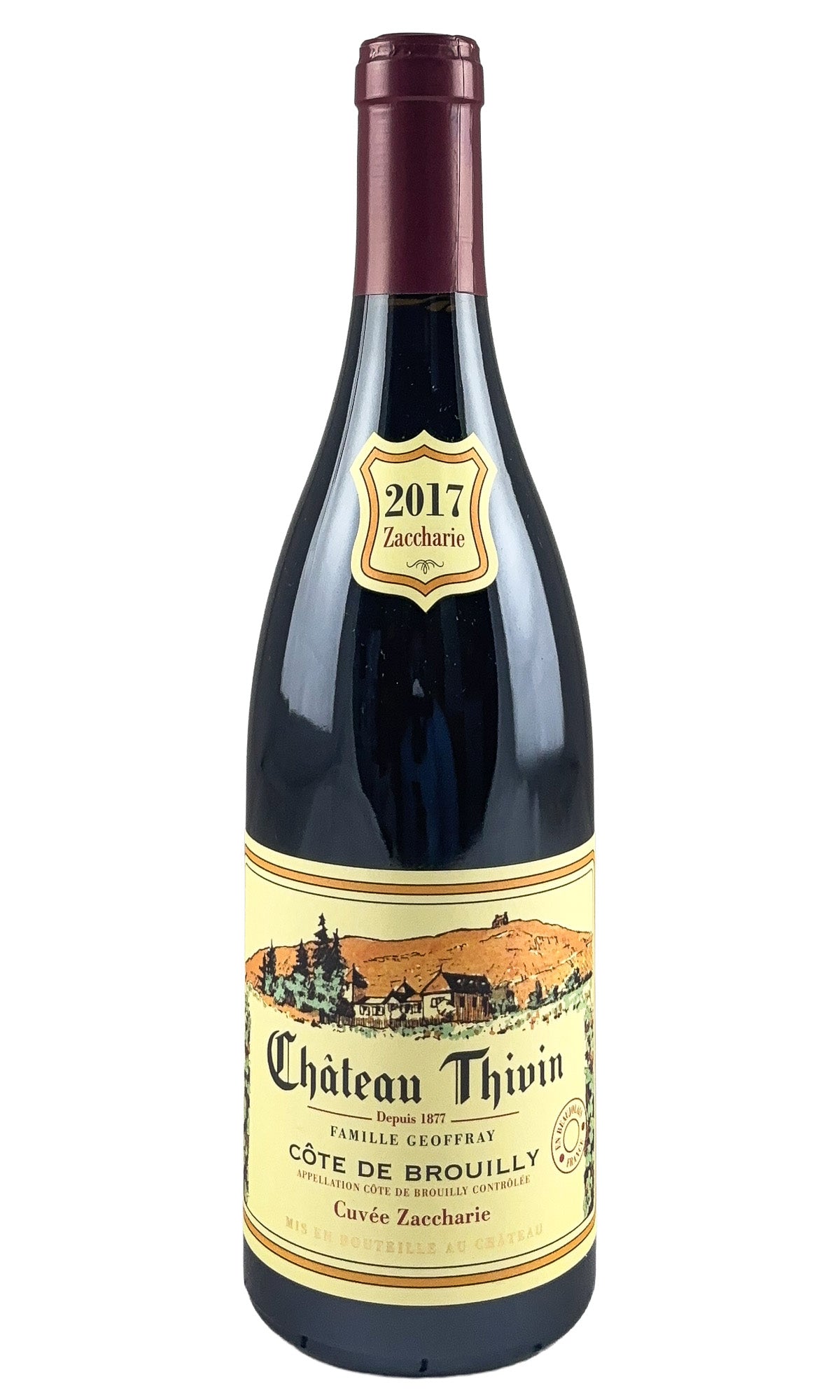 Bottle of Chateau Thivin, Cote de Brouilly Cuvee Zaccharie, 2017 - Red Wine - Flatiron Wines & Spirits - New York
