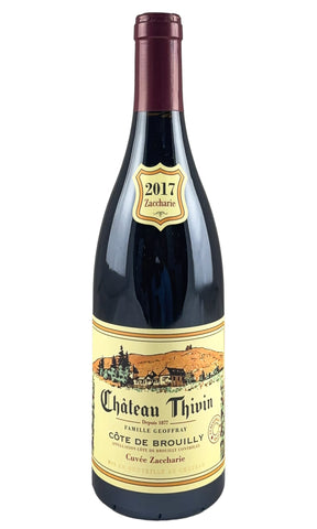 Bottle of Chateau Thivin, Cote de Brouilly Cuvee Zaccharie, 2017 - Red Wine - Flatiron Wines & Spirits - New York